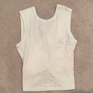 T by Alexander Wang Cream Muscle Tee